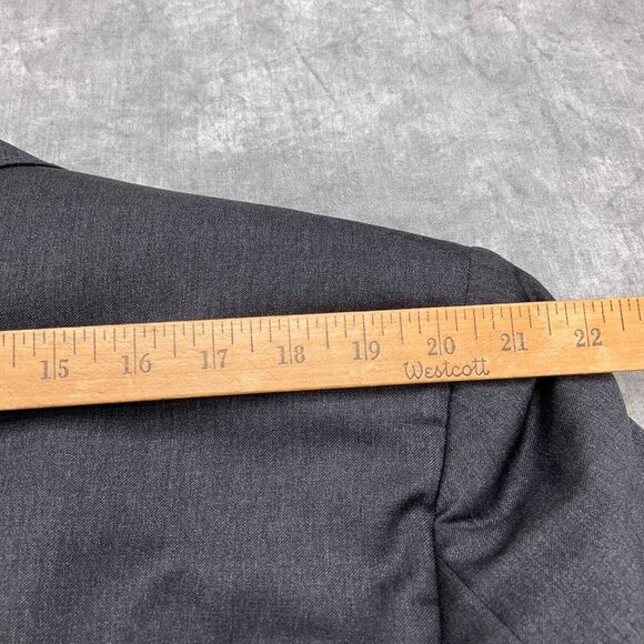 Canali Blazer Men 44 Gray Classic‎ Career Suit Jacket Pure Wool  Italy VTG - Picture 6 of 13